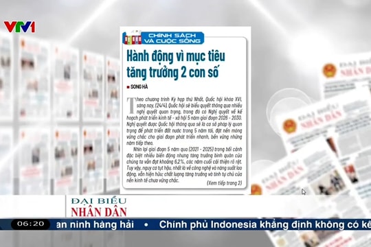 Điểm báo VTV1: Quyết tâm hành động vì mục tiêu tăng trưởng 2 con số