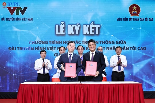 Ký kết Chương trình hợp tác truyền thông giữa VKSND tối cao và Đài Truyền hình Việt Nam giai đoạn 2027 – 2030