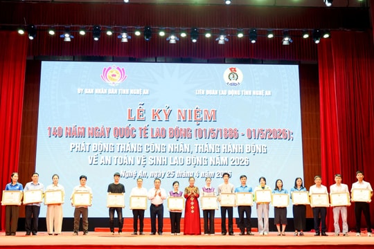Kỷ niệm 140 năm Ngày Quốc tế Lao động, phát động Tháng Công nhân và Tháng hành động về an toàn, vệ sinh lao động năm 2026