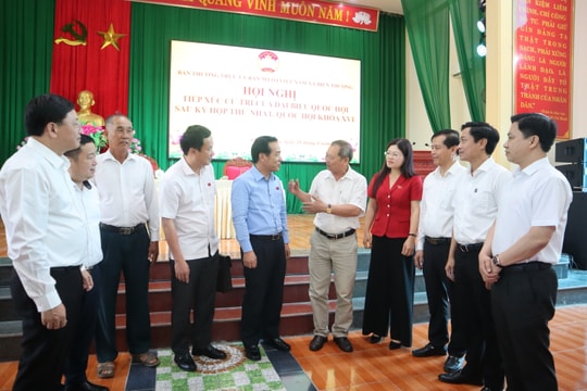 Bí thư Tỉnh ủy, Trưởng Đoàn ĐBQH tỉnh Thanh Hóa tiếp xúc cử tri xã Biện Thượng