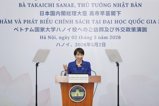Thủ tướng Nhật Bản Takaichi Sanae phát biểu chính sách đối ngoại tại Đại học Quốc gia Hà Nội