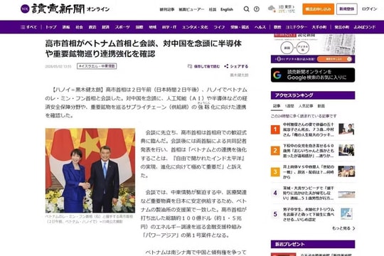 Japanese media highlight Vietnam’s strategic role during PM Takaichi Sanae’s visit
