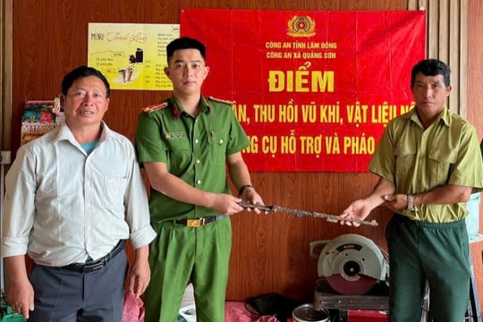 Lâm Đồng: Vận động người dân tự giác giao nộp vũ khí, vật liệu nổ