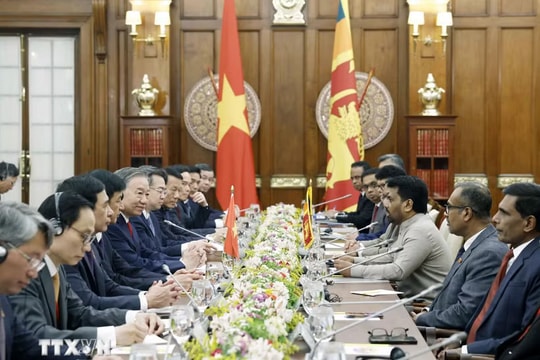 Tổng Bí thư, Chủ tịch nước Tô Lâm hội đàm với Tổng thống Sri Lanka