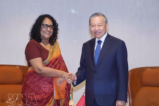 Top Vietnamese leader meets with Sri Lankan PM in Colombo