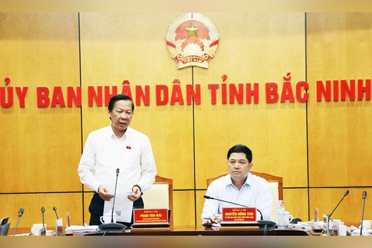 Chủ nhiệm Ủy ban Kinh tế và Tài chính Phan Văn Mãi khảo sát thực hiện tăng trưởng hai con số tại Bắc Ninh