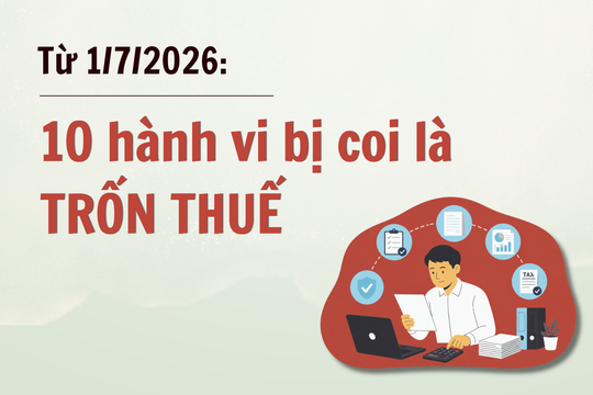 10 hành vi bị coi là trốn thuế từ 1/7/2026