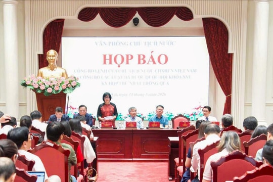 Họp báo công bố Lệnh của Chủ tịch nước về 9 luật