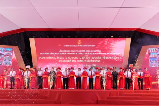Hải Phòng đồng loạt khởi công, khánh thành 14 dự án trọng điểm