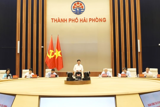 Phó Chủ tịch Quốc hội Nguyễn Hồng Diên chủ trì cuộc làm việc với UBND thành phố Hải Phòng