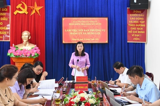 Tuyên Quang: Đoàn kiểm tra, giám sát của Ban Thường vụ Tỉnh ủy làm việc tại xã Hùng Lợi