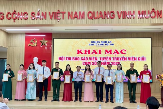 Nghệ An: Khai mạc Hội thi báo cáo viên, tuyên truyền viên giỏi cụm số 1