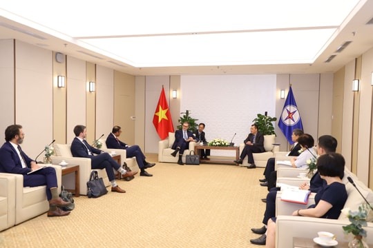Tập đoàn Điện lực Việt Nam làm việc với đoàn công tác Tập đoàn Điện lực Pháp