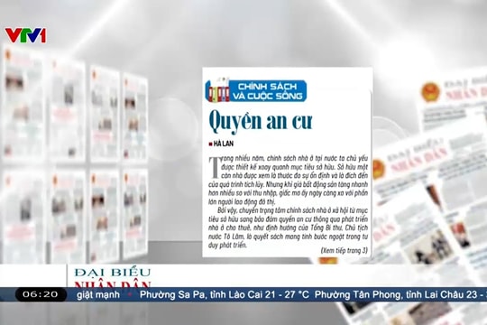 Điểm báo VTV1: Quyền an cư