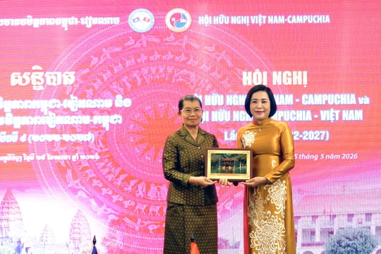 Phó Chủ tịch Quốc hội Nguyễn Thị Thanh dự Hội nghị liên tịch giữa Hội hữu nghị hai nước Việt Nam - Campuchia