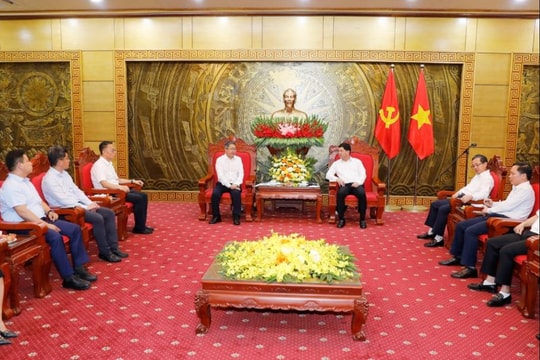 Bí thư Tỉnh ủy Bắc Ninh Nguyễn Hồng Thái tiếp đoàn công tác của Tập đoàn Goertek