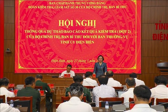 Phó Thủ tướng Phạm Thị Thanh Trà chủ trì đoàn kiểm tra của Bộ Chính trị làm việc tại Điện Biên