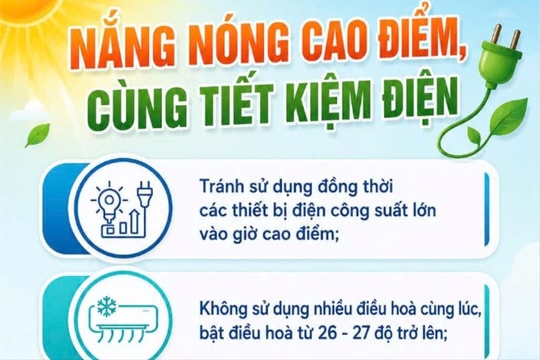 Hạn chế dùng đồng thời nhiều thiết bị công suất lớn trong giờ cao điểm