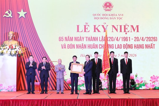 Chủ tịch Quốc hội Trần Thanh Mẫn dự Lễ kỷ niệm 65 năm thành lập Hội đồng Dân tộc