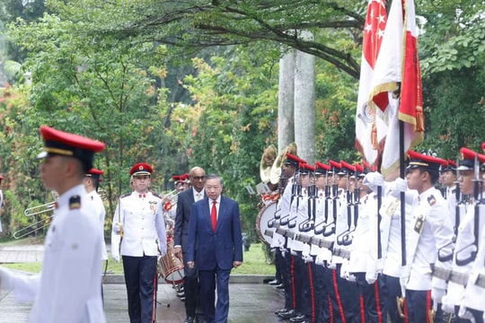 Lễ đón Tổng Bí thư, Chủ tịch nước Tô Lâm và Phu nhân thăm cấp Nhà nước Cộng hòa Singapore