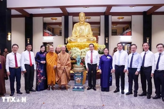 Chủ tịch Quốc hội Trần Thanh Mẫn chúc mừng Giáo hội Phật giáo Việt Nam dịp Đại lễ Phật đản