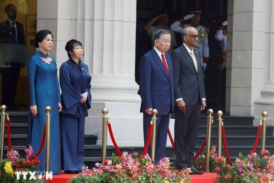 Lễ đón Tổng Bí thư, Chủ tịch nước Tô Lâm thăm cấp Nhà nước tới Singapore