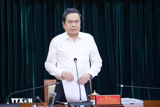 Chủ tịch Quốc hội Trần Thanh Mẫn chủ trì Hội nghị thông qua dự thảo Báo cáo kết quả kiểm tra tại Ban Thường vụ Thành ủy TP. Hồ Chí Minh