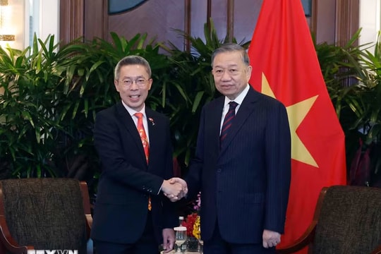 Tổng Bí thư, Chủ tịch nước Tô Lâm tiếp lãnh đạo các doanh nghiệp và tổ chức tài chính lớn của Singapore