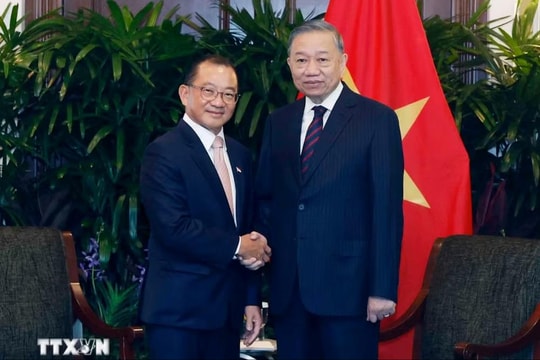 Tổng Bí thư, Chủ tịch nước Tô Lâm hội kiến Chủ tịch Quốc hội Singapore Seah Kian Peng