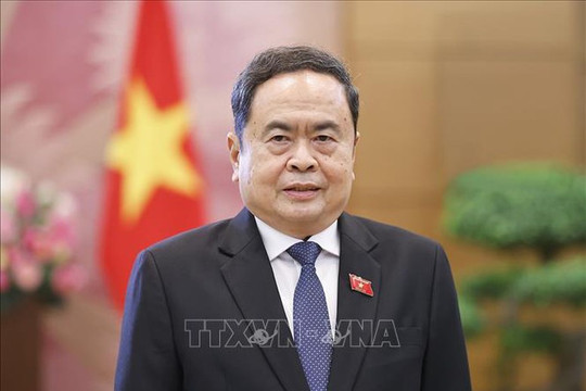 Chủ tịch Quốc hội Trần Thanh Mẫn chúc mừng Chủ tịch Quốc hội Hàn Quốc
