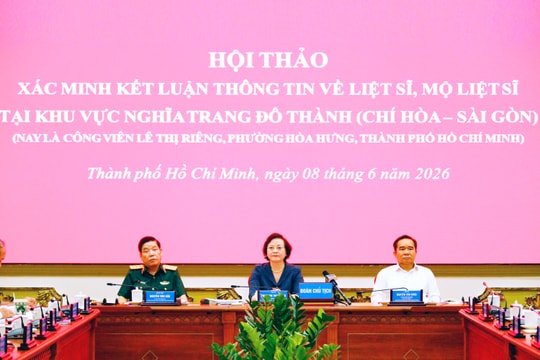 Phó Thủ tướng Phạm Thị Thanh Trà chủ trì Hội thảo xác minh kết luận thông tin về liệt sĩ, mộ liệt sĩ tại khu vực nghĩa trang Đô Thành