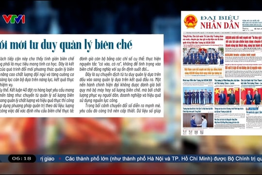Điểm báo VTV1: Đổi mới tư duy quản lý biên chế