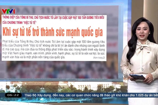 Điểm báo VTV1: Khi sự tử tế trở thành sức mạnh quốc gia