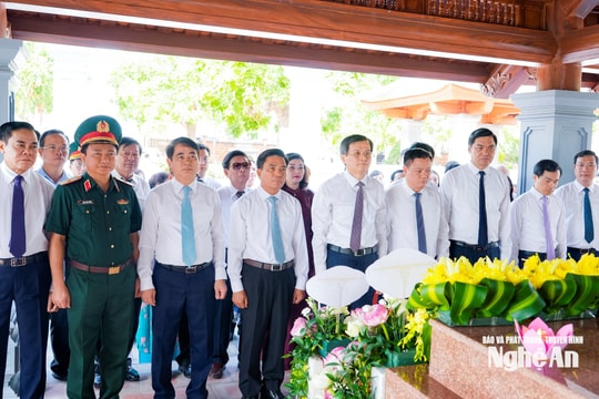 Lễ khánh thành Dự án tu bổ, tôn tạo Di tích nhà thờ và mộ đồng chí Hồ Tùng Mậu