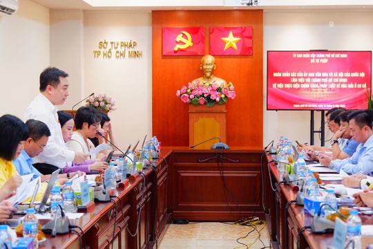 Ủy ban Văn hóa và Xã hội khảo sát hoạt động hòa giải ở cơ sở tại Sở Tư pháp TP. Hồ Chí Minh