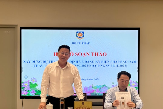 Họp Tổ soạn thảo lần thứ nhất dự thảo Nghị định về đăng ký biện pháp bảo đảm