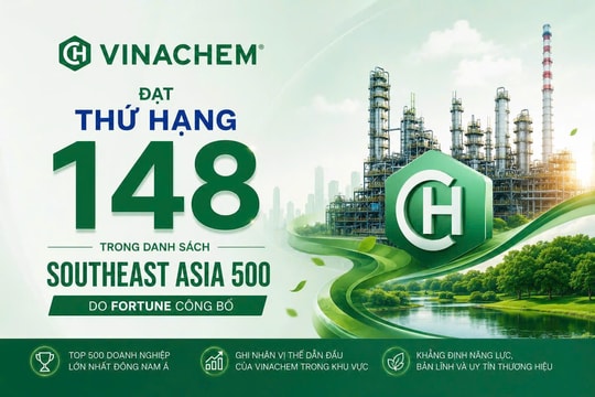 Vinachem lần đầu góp mặt trong Top 500 doanh nghiệp hàng đầu Đông Nam Á