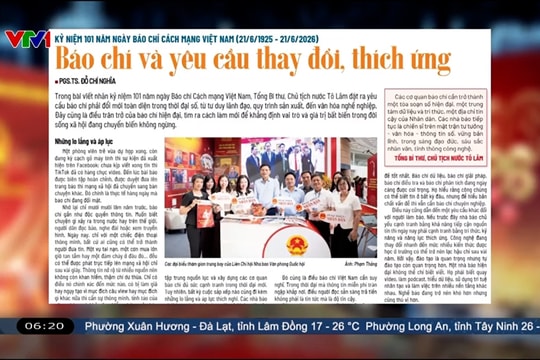Điểm báo VTV1: Báo chí và yêu cầu thay đổi, thích ứng