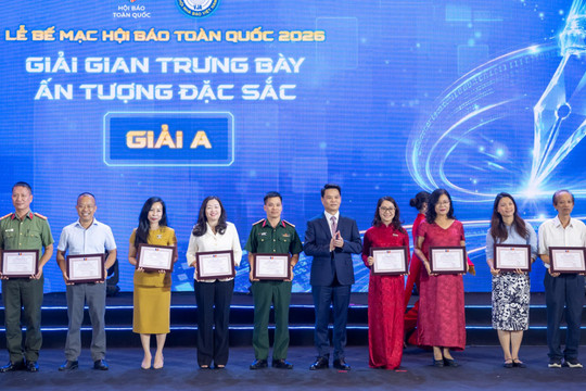 Liên chi hội Nhà báo Văn phòng Quốc hội giành giải A Gian trưng bày ấn tượng đặc sắc Hội Báo toàn quốc 2026