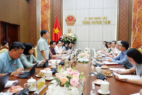 Đoàn khảo sát của Ủy ban Văn hóa và Xã hội làm việc với Ủy ban nhân dân tỉnh Hưng Yên