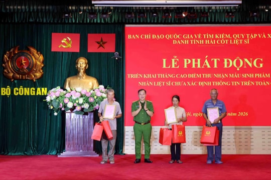 Bộ Công an phát động triển khai cao điểm thu nhận mẫu sinh phẩm ADN thân nhân liệt sĩ chưa xác định thông tin