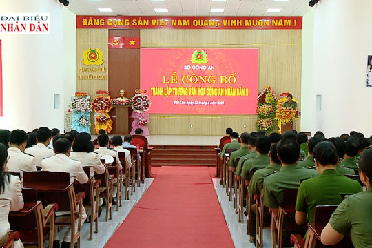 Thành lập Trường Văn hóa Công an nhân dân II