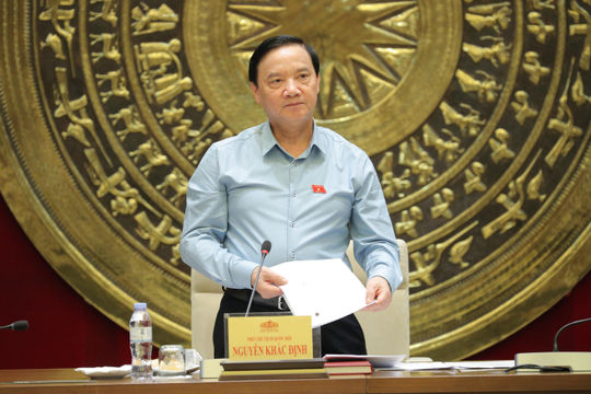 Phó Chủ tịch Quốc hội Nguyễn Khắc Định chủ trì họp chuẩn bị Kỳ họp chuyên đề xây dựng pháp luật