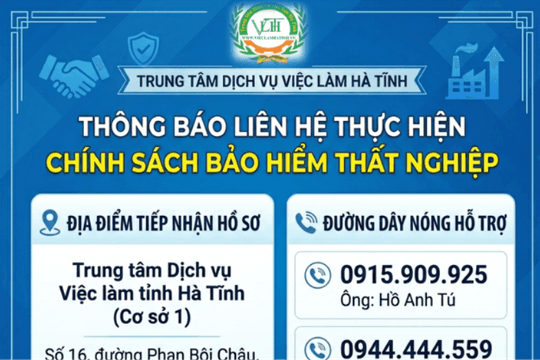 Hà Tĩnh: Tổ chức phiên giao dịch việc làm chuyên đề cho người lao động thực hiện chính sách bảo hiểm thất nghiệp
