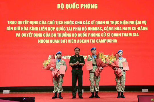 Lần đầu tiên Việt Nam có sĩ quan Quân đội đảm nhận vị trí cấp cao tại phái bộ gìn giữ hòa bình