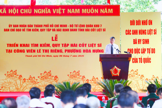 Những hài cốt liệt sĩ đầu tiên được phát hiện tại Công viên Lê Thị Riêng