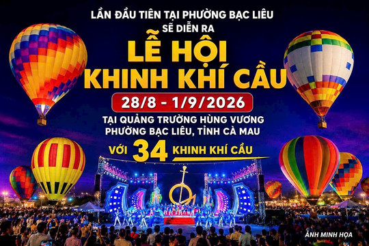 Hội tụ tinh hoa văn hóa tại Lễ hội Khinh khí cầu tỉnh Cà Mau