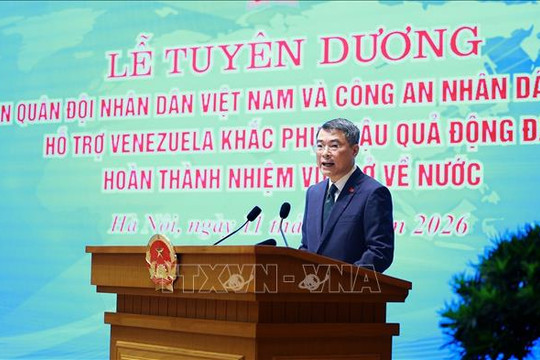 Thủ tướng Lê Minh Hưng dự lễ tuyên dương Đoàn công tác hỗ trợ Venezuela khắc phục hậu quả động đất