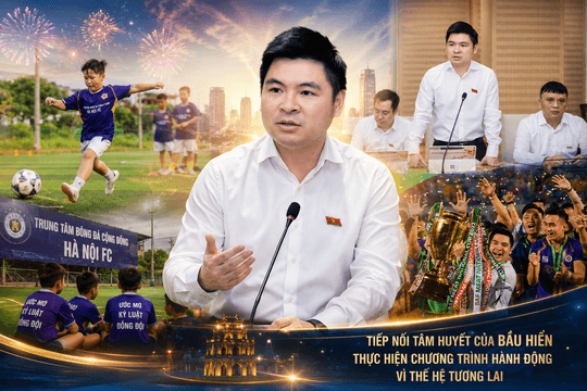Tiếp nối tâm huyết của Bầu Hiển, doanh nhân Đỗ Vinh Quang hiện thực hoá lời hứa với cử tri về phát triển bóng đá trẻ