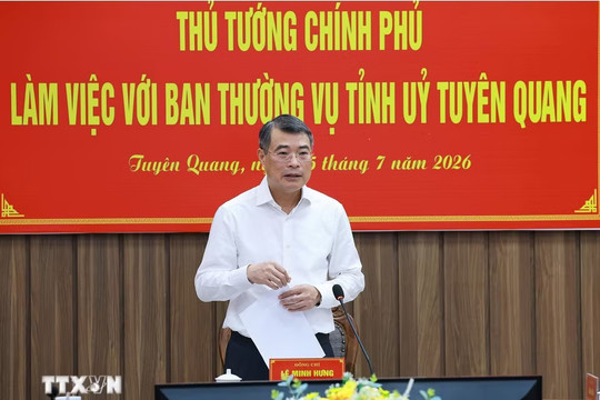 Thủ tướng Lê Minh Hưng: Tạo đột phá để Tuyên Quang phát triển nhanh và bền vững